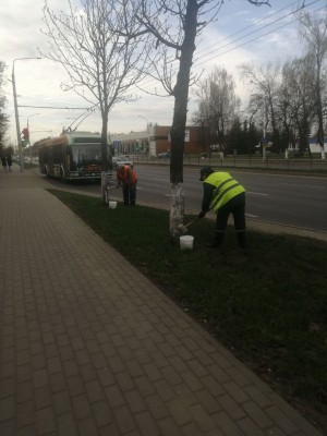 Благоустройство прилегающей территории силами сотрудников ОАО "Беларусьрезинотехника". - фото
